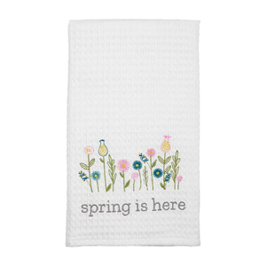 Flowers Easter Waffle Towel