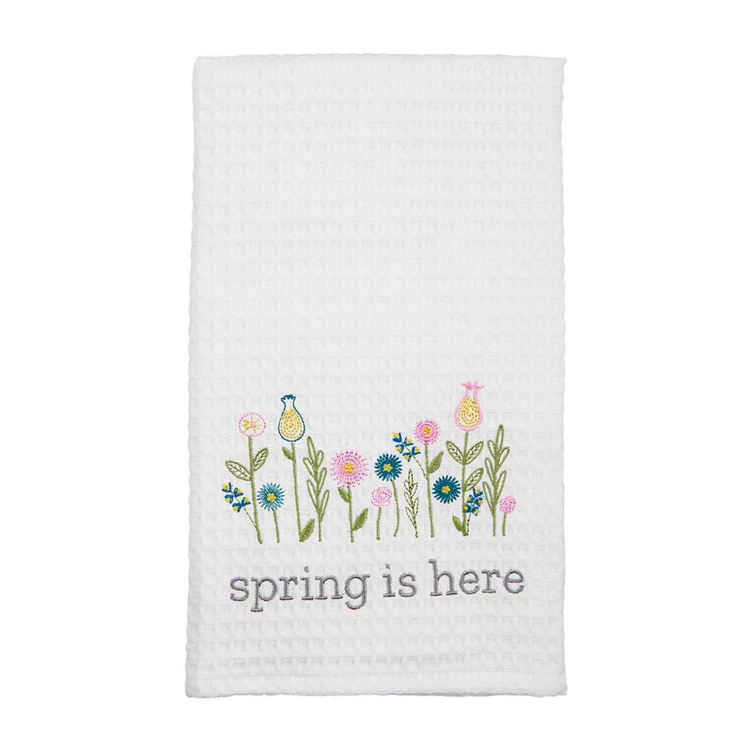Flowers Easter Waffle Towel