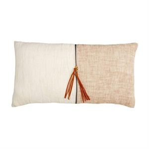 Two Leather Pull Pillow