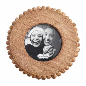 Circle Small Beaded Wood Frame