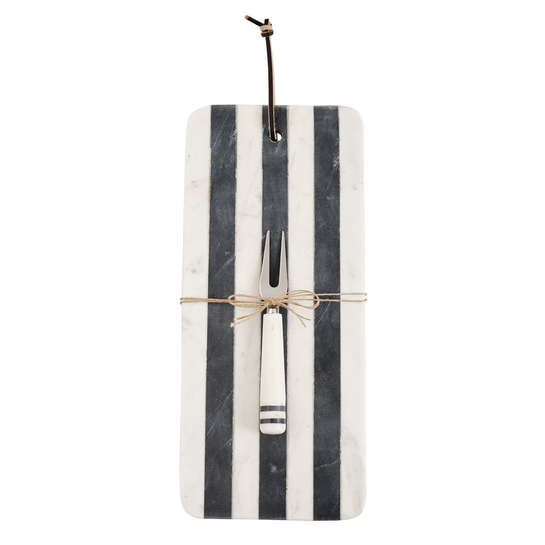 Long Stripe Marble Board Set