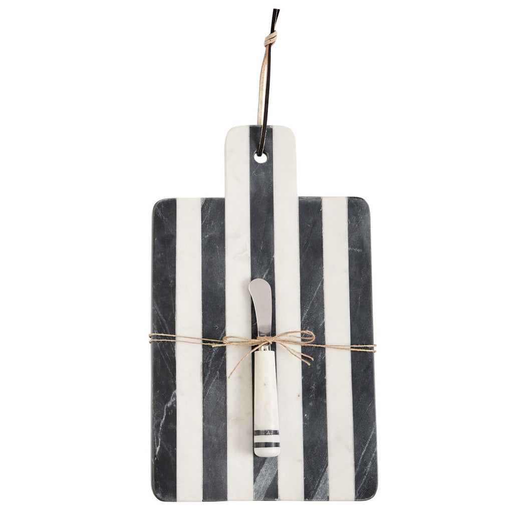 Paddle Stripe Marble Board Set