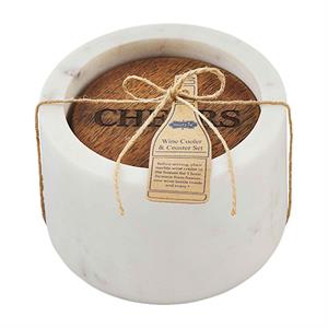 Wine Cooler & Coaster Set