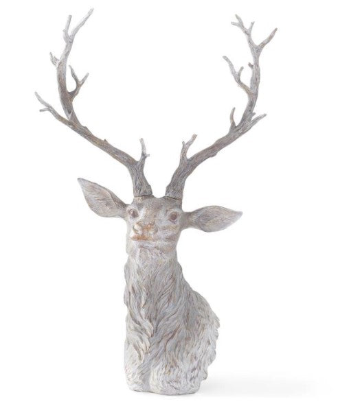 Gray Washed Deer Bust