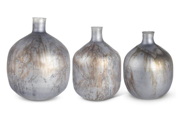 Blue Antique Glaze Bottles