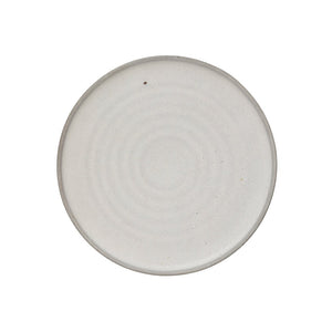 8" Round Stoneware Plate, Matte White