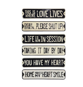 Embossed Tin Wall Décor w/ Saying