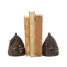 Load image into Gallery viewer, Cast Iron Beehive Bookends, Set of 2
