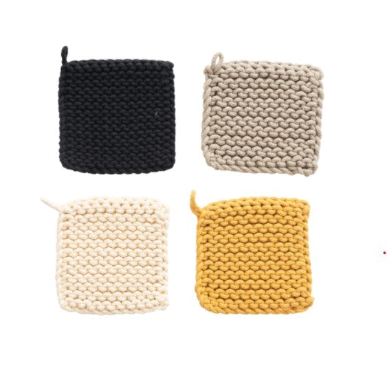 Square Cotton Crocheted Pot Holder