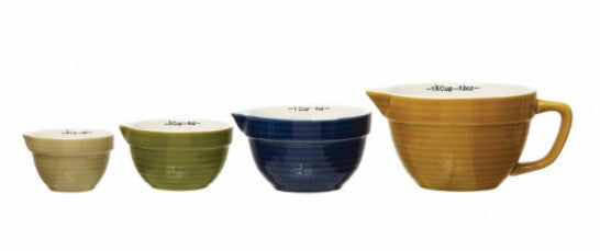 Stoneware Batter Bowl Measuring Cups