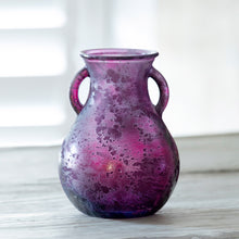 Load image into Gallery viewer, Frosted Cranberry Glass Vase
