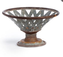 Load image into Gallery viewer, Woven Metal Footed Bowl
