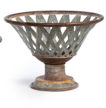 Load image into Gallery viewer, Woven Metal Footed Bowl
