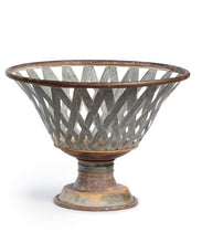 Load image into Gallery viewer, Woven Metal Footed Bowl
