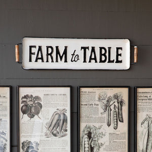 Farm to Table Metal Tray