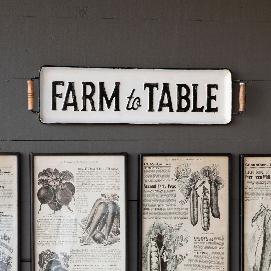 Farm to Table Metal Tray