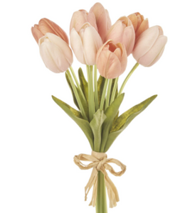 15" Real Touch Peach Tulip Bundle