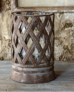 Metal Lattice Candle Holder