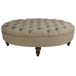 Tufted Oval Ottoman