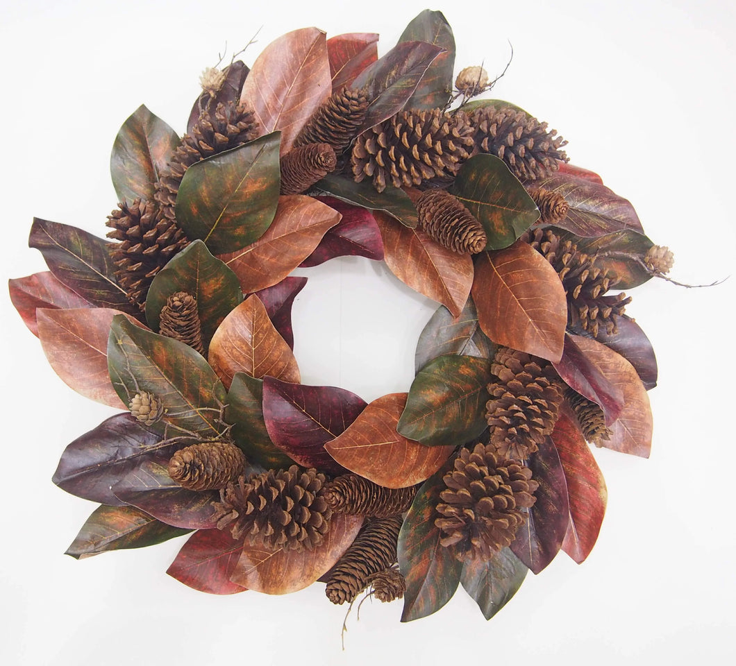 Burnished Magnolia Wreath