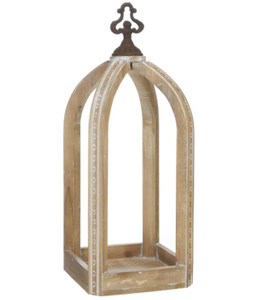 Open Sided Wood Lantern