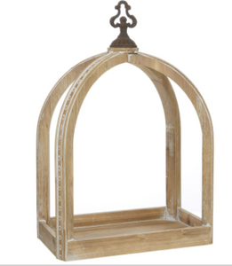 Open Sided Wood Lantern