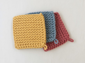 Square Cotton Crocheted Pot Holder