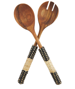 Black Wooden Serving Utensils