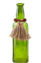 Load image into Gallery viewer, Beaded Green Glass Bottles
