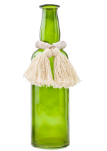 Load image into Gallery viewer, Beaded Green Glass Bottles
