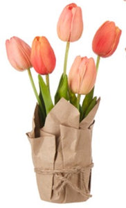 10" Real Touch Potted Tulips