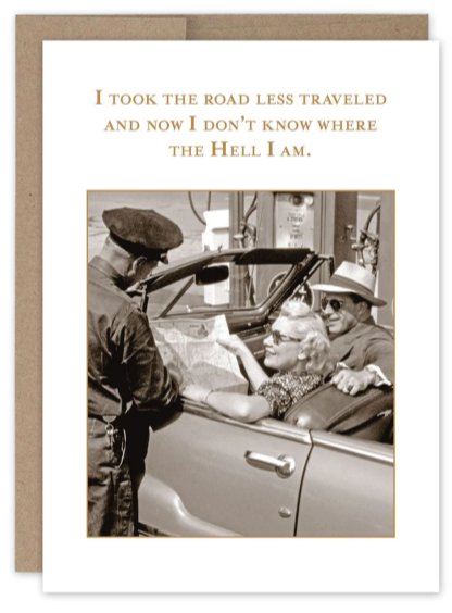 Road Less Traveled Birthday Card