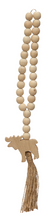 Load image into Gallery viewer, Wood Garland with Animal and Jute Tassel
