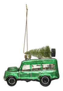 Glass Vintage Vehicle Ornament