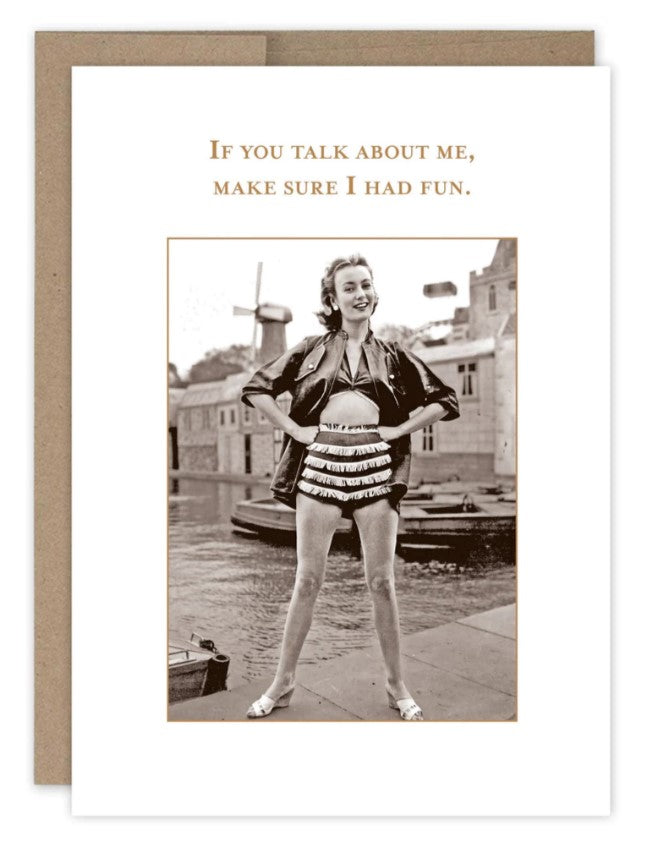 Talk About Me Birthday Card