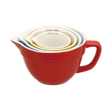 Load image into Gallery viewer, Stoneware Batter Bowl Shaped Measuring Cups, Multi Colors
