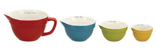 Load image into Gallery viewer, Stoneware Batter Bowl Shaped Measuring Cups, Multi Colors
