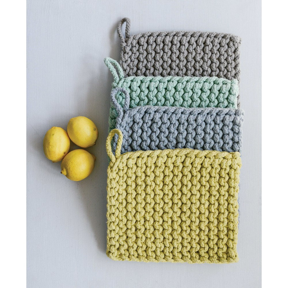 Square Cotton Crocheted Pot Holder