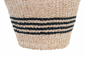 Palm and Seagrass striped baskets
