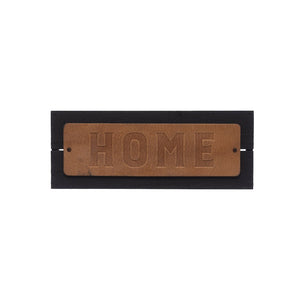 Leather "Home" Embossed Wall Sign