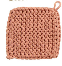 Load image into Gallery viewer, Square Cotton Crocheted Pot Holders
