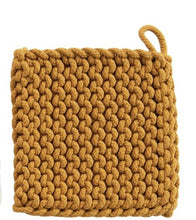 Load image into Gallery viewer, Square Cotton Crocheted Pot Holder
