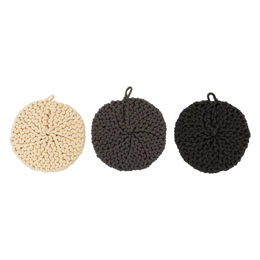 Round Cotton Crochet Pot Holder