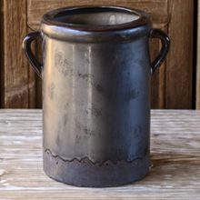 Load image into Gallery viewer, Smoked Glazed Pottery Crock
