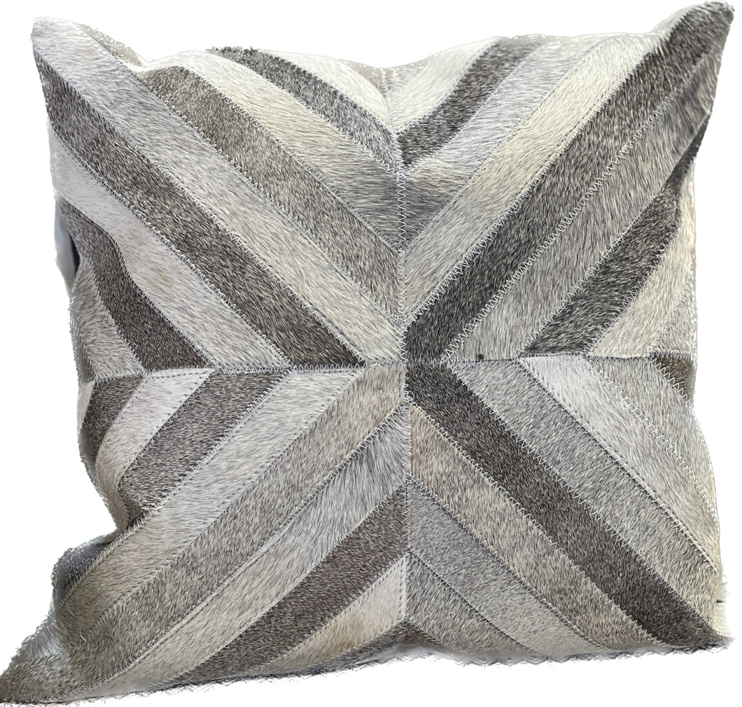 Hair-On Hide Patchwork Pillow