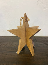 Load image into Gallery viewer, Wooden star ornament
