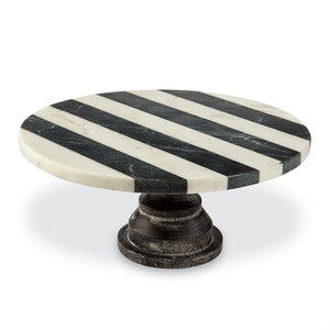 Black and White Marble Pedestal