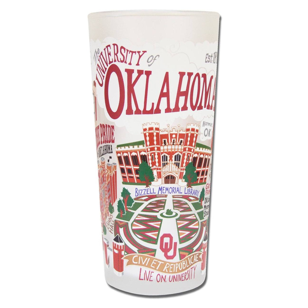 University of O Drinking Glass