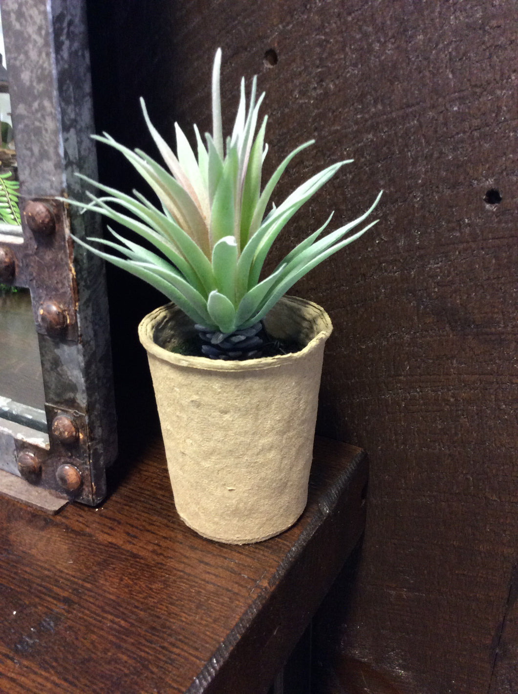 Faux Succulent in Paper Pot