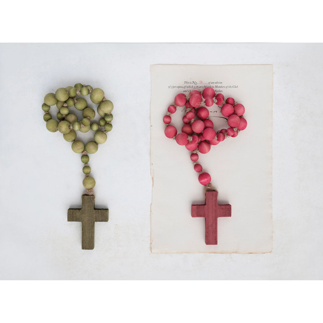 Wood Beaded Rosary